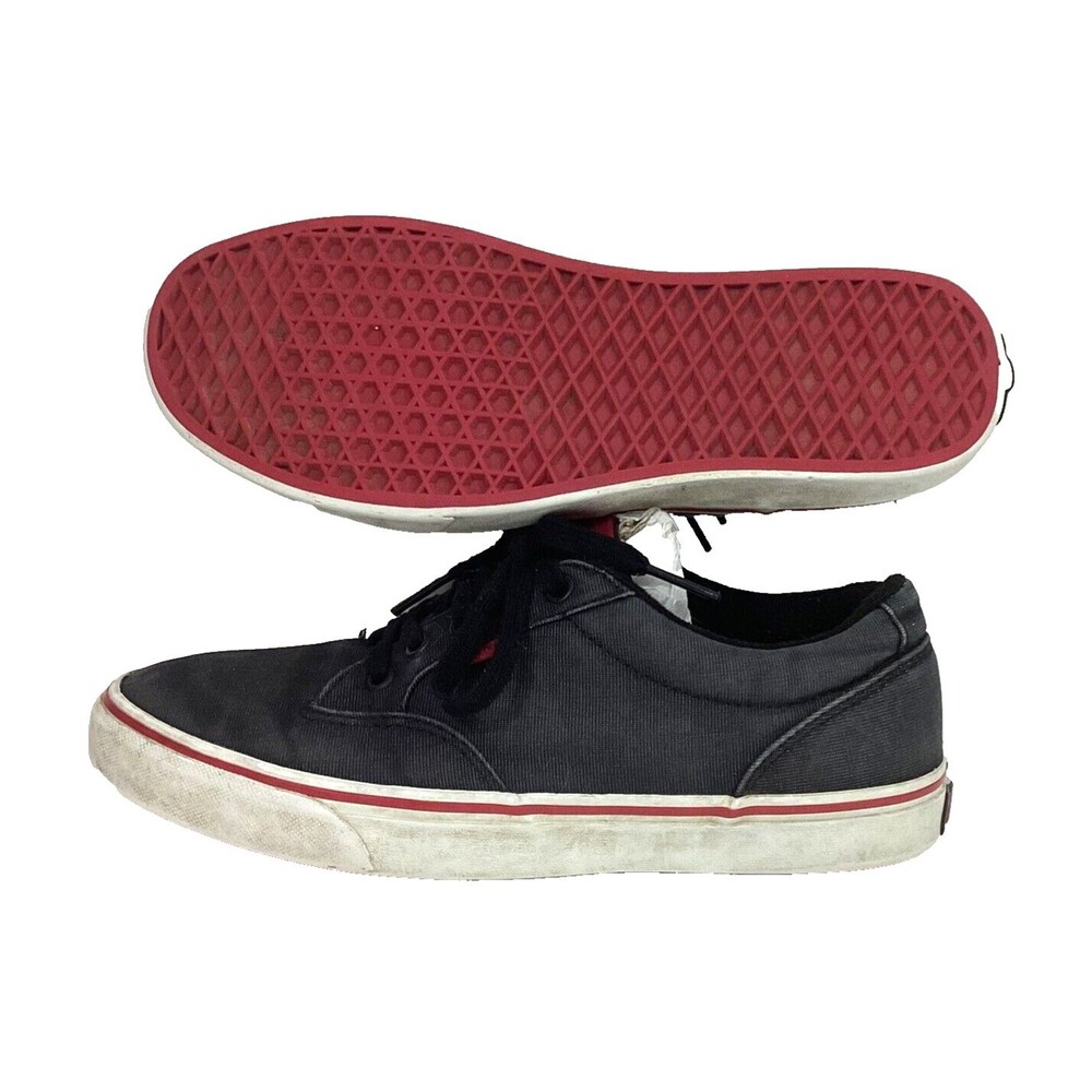 Vans Off The Wall - Men's Size 9 - Black/Red Skateboard Shoes - Flats - TB4R